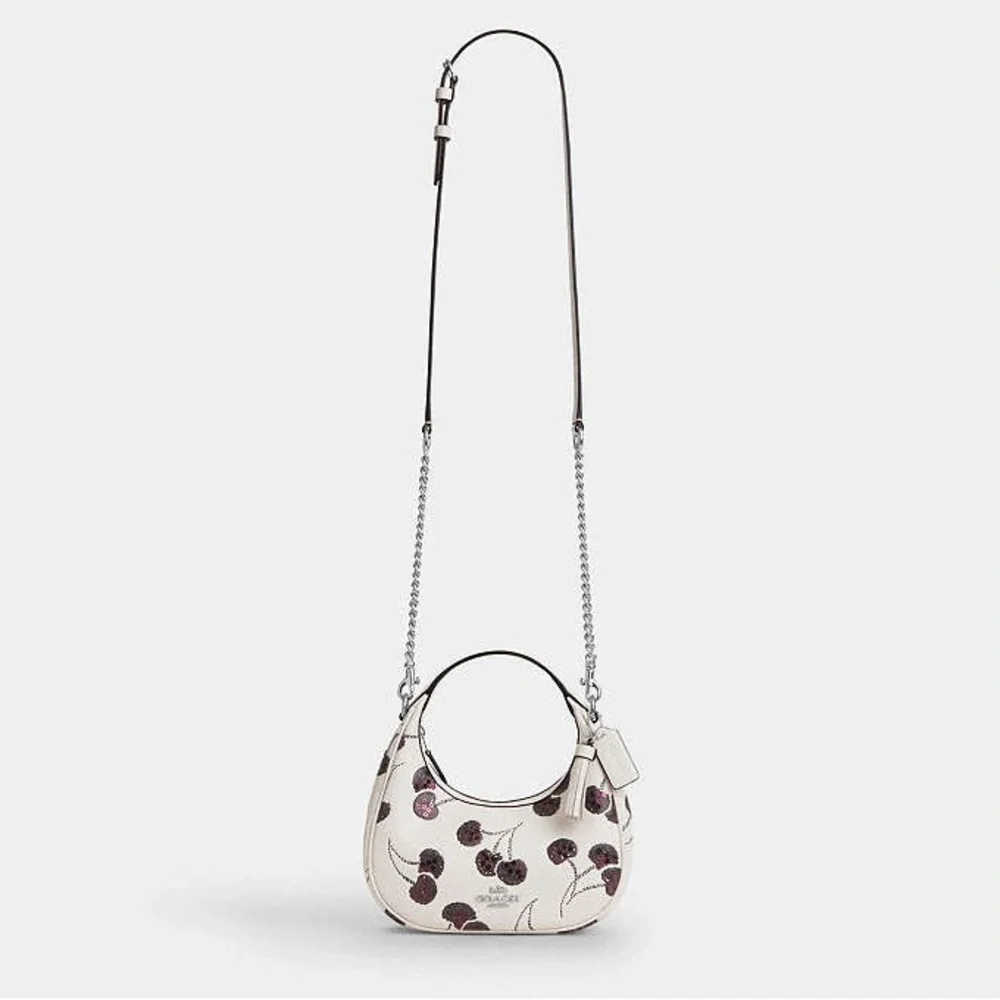 NWT COACH‎ Carmen Leather Mini Crossbody Bag With Cherry Print